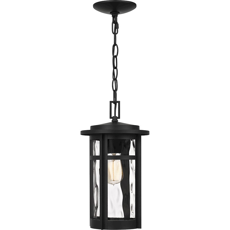 Uma 1 Light Outdoor Hanging Lantern, Matte Black
