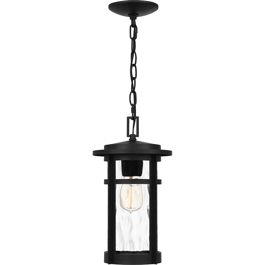 Uma 1 Light Outdoor Hanging Lantern, Matte Black