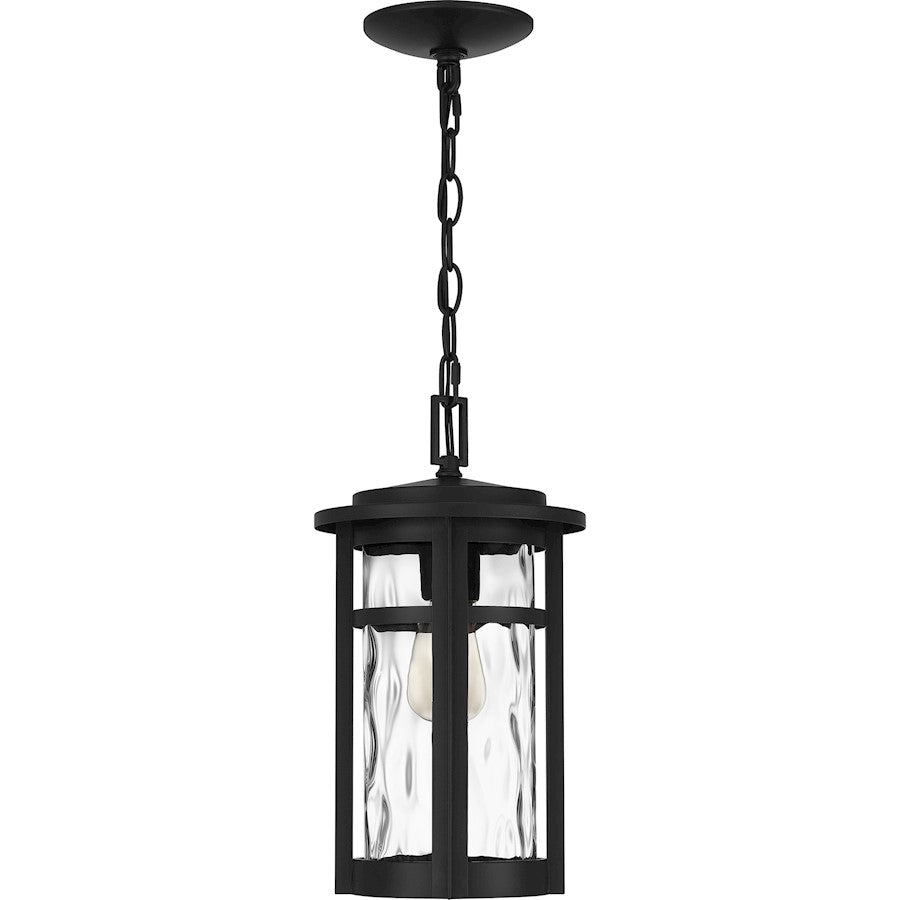 Uma 1 Light Outdoor Hanging Lantern, Matte Black