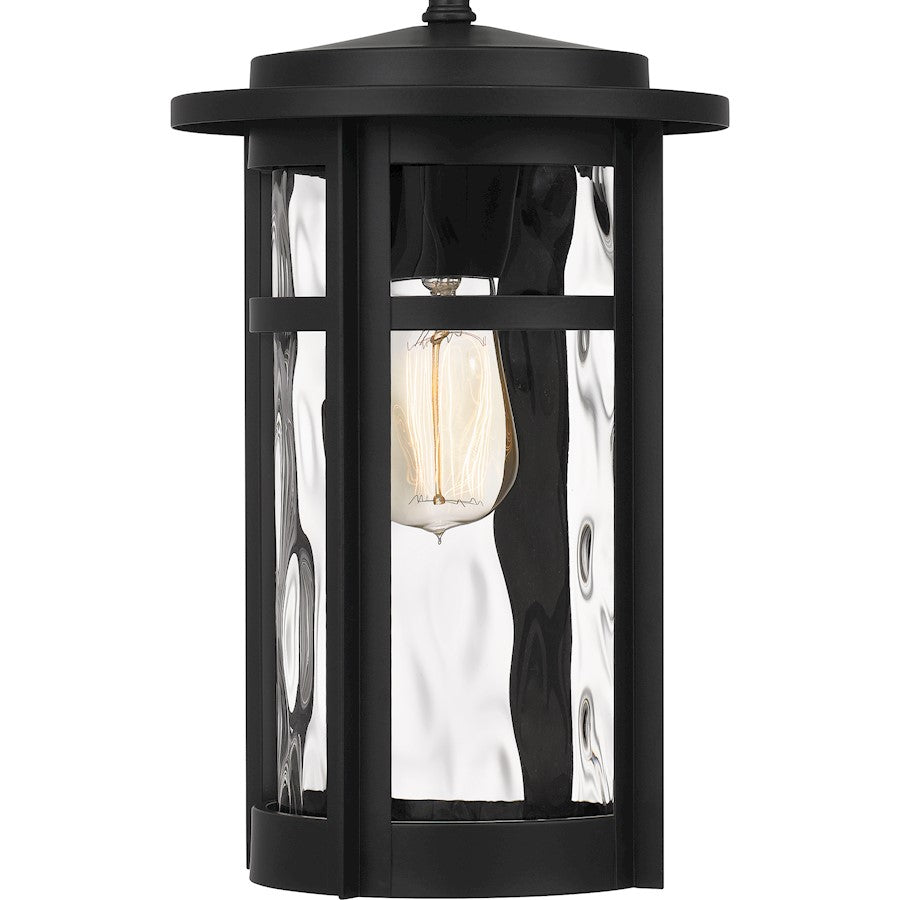 Uma 1 Light Outdoor Hanging Lantern, Matte Black