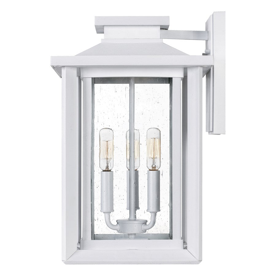 Wakefield 3 Light Outdoor Wall Lantern, White Lustre