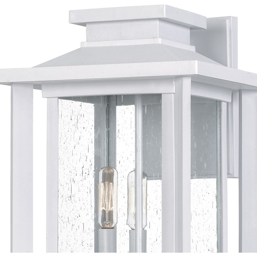Wakefield 3 Light Outdoor Wall Lantern, White Lustre
