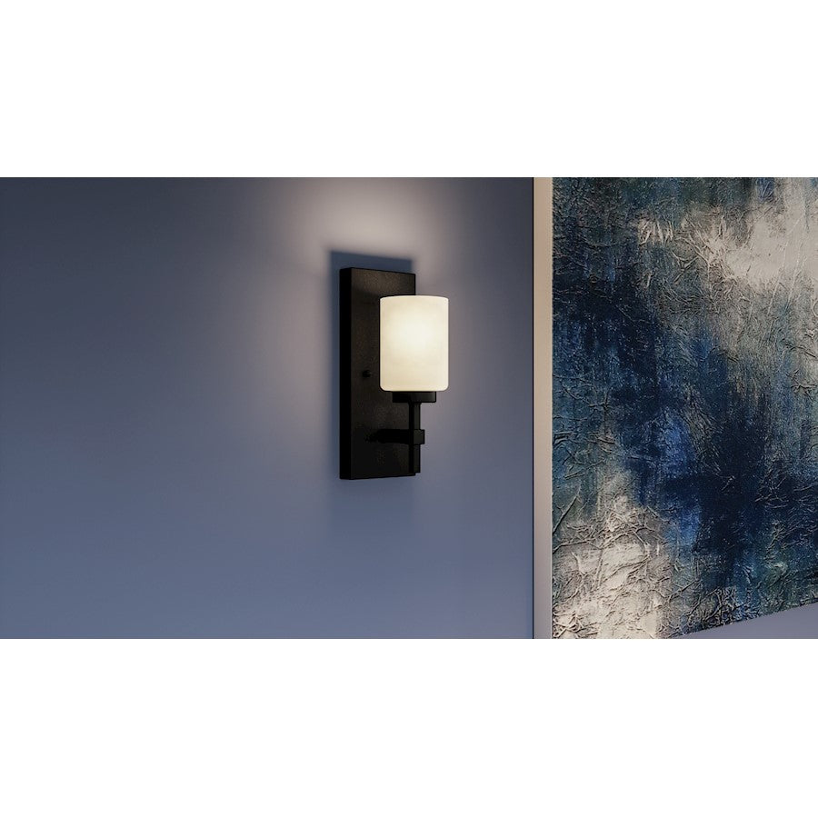 Wilburn 1 Light Wall Sconce, Opal Etched