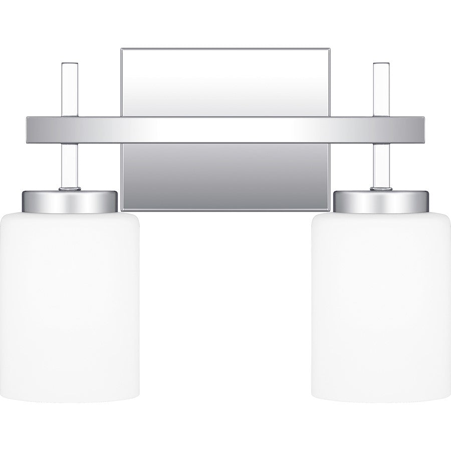 Quoizel Wilburn 2 Light Bath Light, Polished Chrome/Opal Etched - WLB8613C