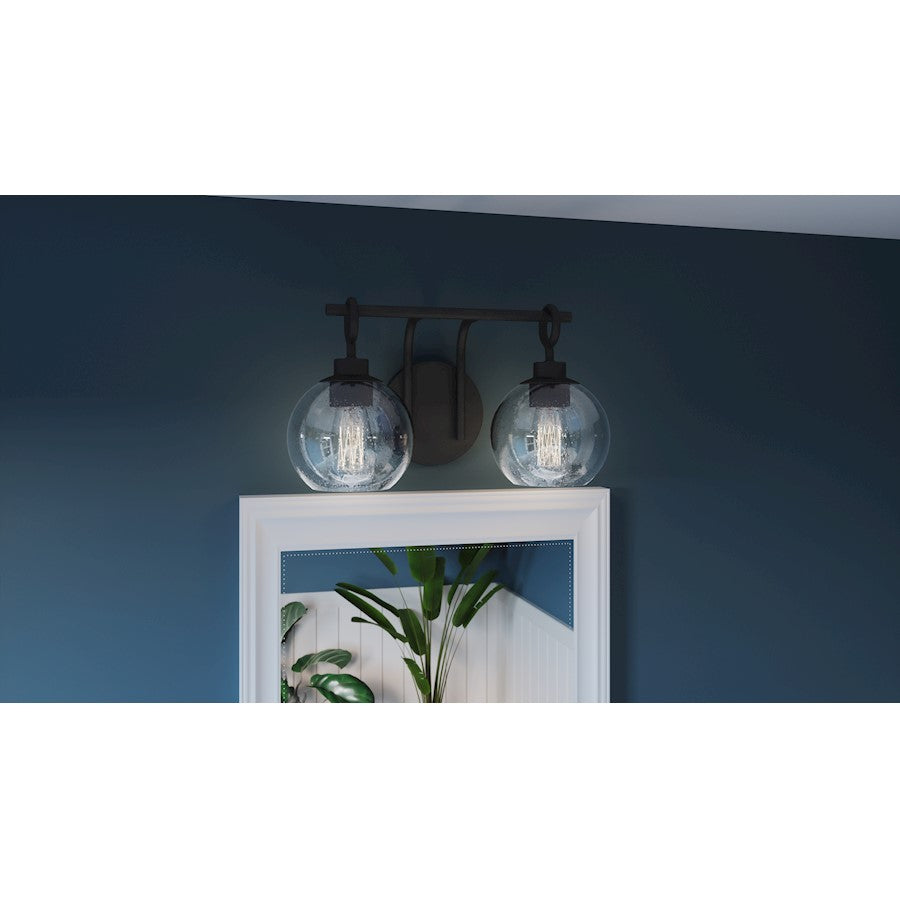 Winston 2 Light Bath Vanity, Matte Black