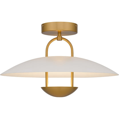 Quoizel Bingham Light Semi-Flush Mount, Brushed Gold/Metal - BIN1718BRG