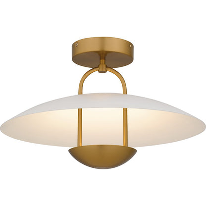 Bingham Light Semi-Flush Mount, Brushed Gold/Metal