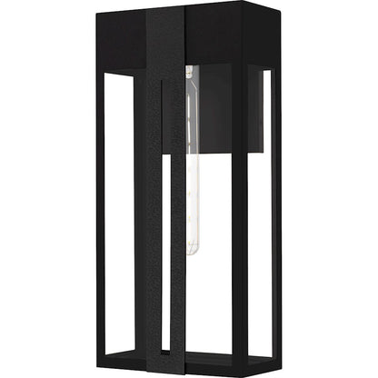 Quoizel Boswell 1Lt 20" Outdoor Lantern, Black/Clear/Clear Tempered - BSW8409MBK