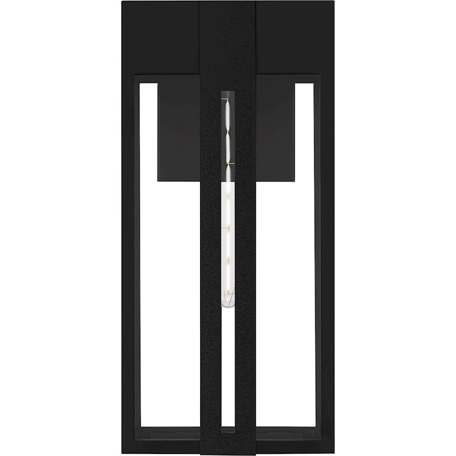 Boswell 1Lt 20" Outdoor Lantern, Black/Clear/Clear Tempered