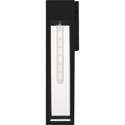 Boswell 1Lt 20" Outdoor Lantern, Black/Clear/Clear Tempered