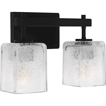 Brenthouse 2Lt Bath Light, Black/Clear/Sand Spray Inside