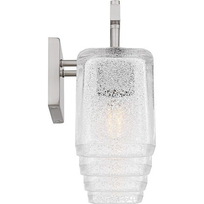 Brenthouse 4Lt Bath Light, Nickel/Clear/Sand Spray Inside