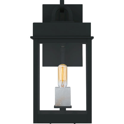 Carmen 1Lt Outdoor Lantern, Black/Clear/Clear Tempered