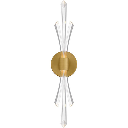 Quoizel Cecily Light Wall Sconce, Brushed Gold/Clear Crystal Glass - CCY8805BRG