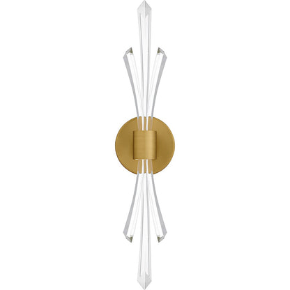Cecily Light Wall Sconce, Brushed Gold/Clear Crystal Glass