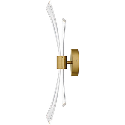 Cecily Light Wall Sconce, Brushed Gold/Clear Crystal Glass