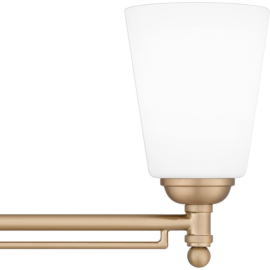 Esther 4 Light Bath Light, Bronze Gold/Opal Etched Glass