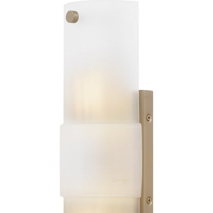 Finnegan 2Light 16" Wall Sconce, Bronze Gold/Etched Glass