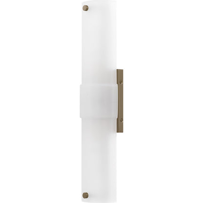 Finnegan 2Light 22" Wall Sconce, Bronze Gold/Etched Glass