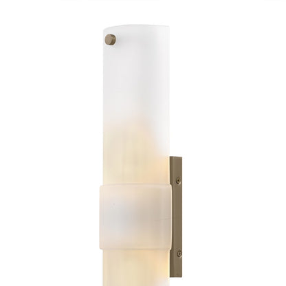 Finnegan 2Light 22" Wall Sconce, Bronze Gold/Etched Glass