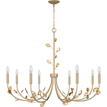 Heiress 8 Light Chandelier, Bronze Gold