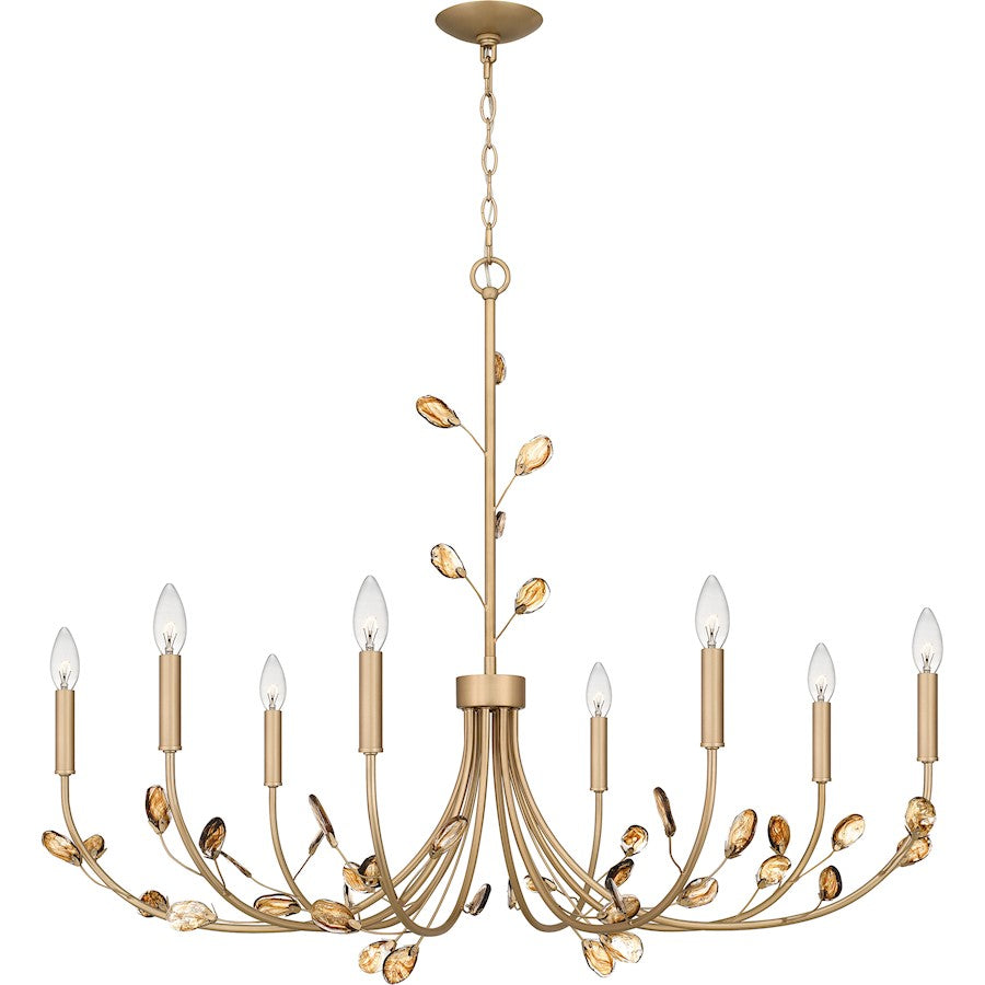 Heiress 8 Light Chandelier, Bronze Gold