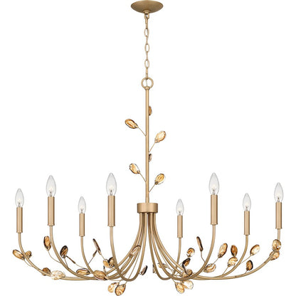 Heiress 8 Light Chandelier, Bronze Gold