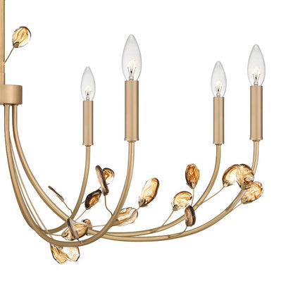 Heiress 8 Light Chandelier, Bronze Gold