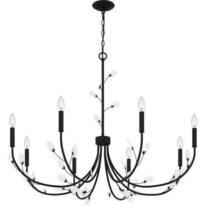 Heiress 8 Light Chandelier, Matte Black