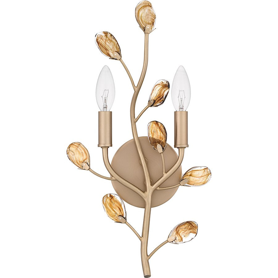 Heiress 2 Light Wall Sconce, Bronze Gold