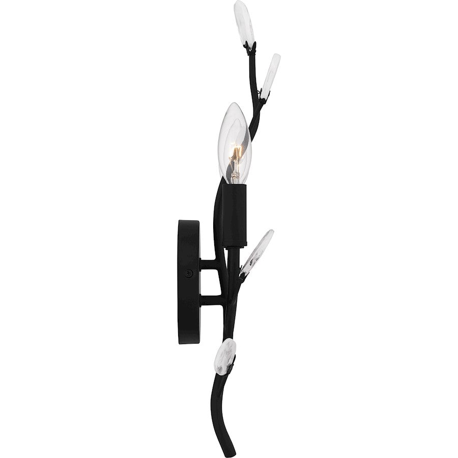 Heiress 2 Light Wall Sconce, Matte Black