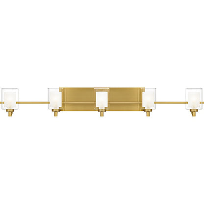 Quoizel Kolt 5Lt Bath Light, Gold/Clear /Sandblasted Interior - KLT8605BRGLED