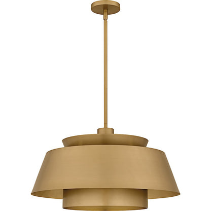 Lumi 3Light Pendant, Brushed Weathered Brass/Metal