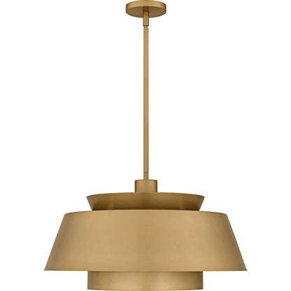 Lumi 3Light Pendant, Brushed Weathered Brass/Metal