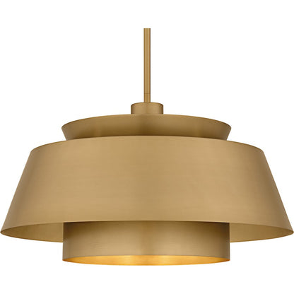 Lumi 3Light Pendant, Brushed Weathered Brass/Metal