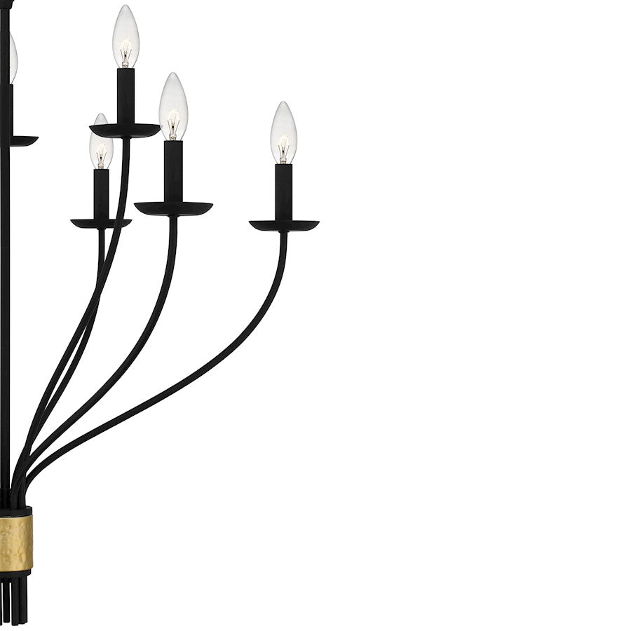 Margaret 9 Light Chandelier, Matte Black