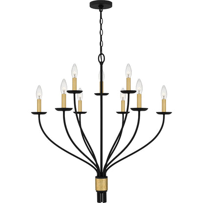 Margaret 9 Light Chandelier, Matte Black