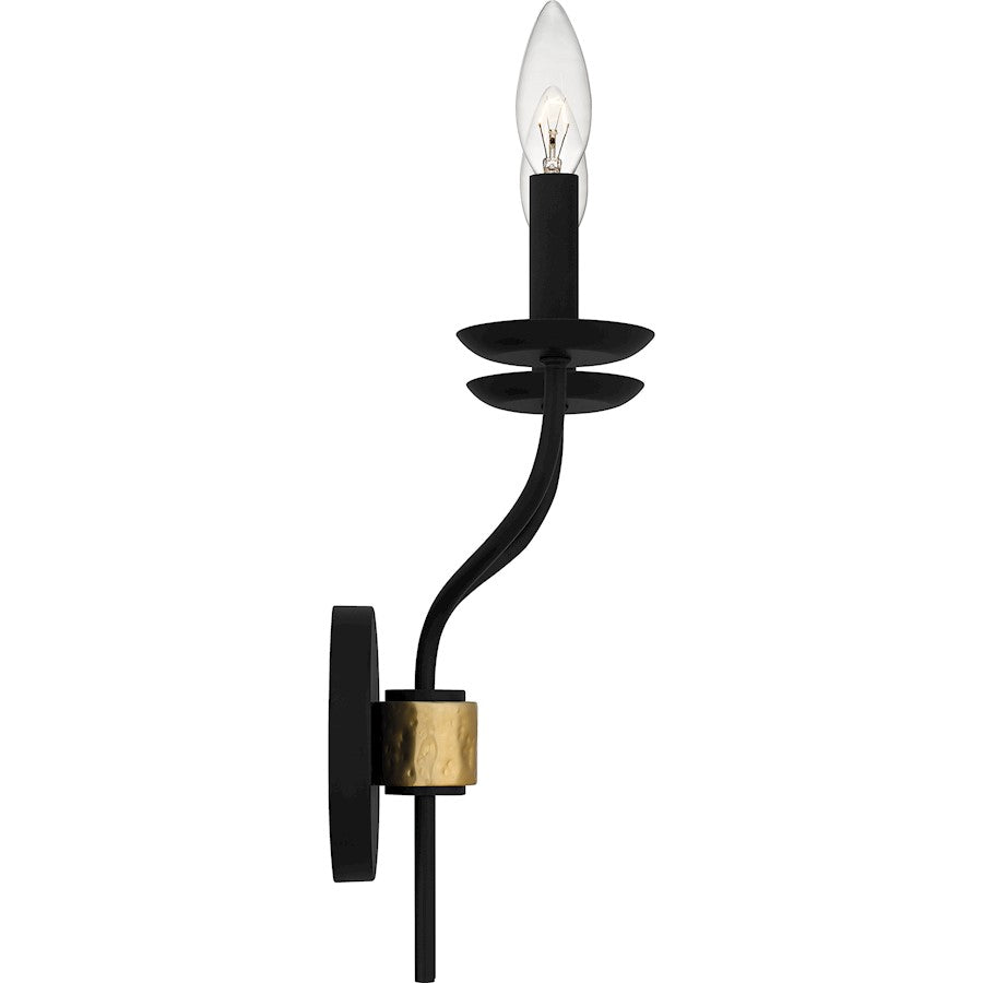 Margaret 2 Light Wall Sconce, Matte Black