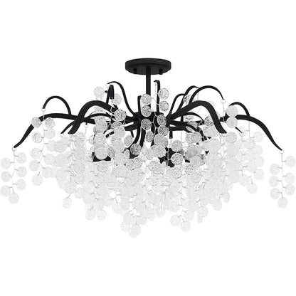 Maple 6 Light Semi-Flush Mount, Earth Black