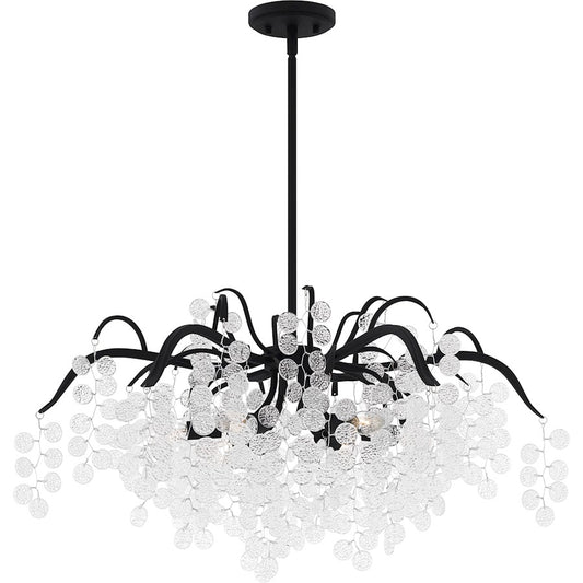 Quoizel Maple 6 Light Chandelier, Earth Black - MAP5028EK