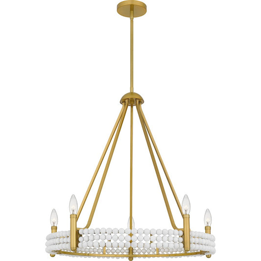 Quoizel Molly 5 Light Chandelier, Brushed Gold - MOL5027BRG