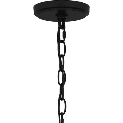 Myla 10 Lt Chandelier, Black/Black Metal Shade Gold Inside