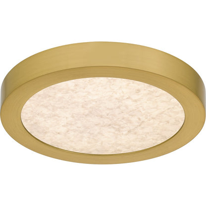 Outskirts LED 8" Flush Mount, Gold/Alabaster Acrylic