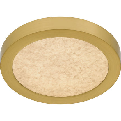 Outskirts LED 8" Flush Mount, Gold/Alabaster Acrylic