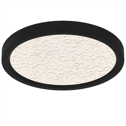 Outskirts LED 11" Flush Mount, Black/Clear Textured Acrylic