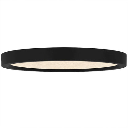 Outskirts LED 11" Flush Mount, Black/Clear Textured Acrylic