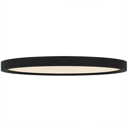 Outskirts LED 15" Flush Mount, Black/Clear Textured Acrylic