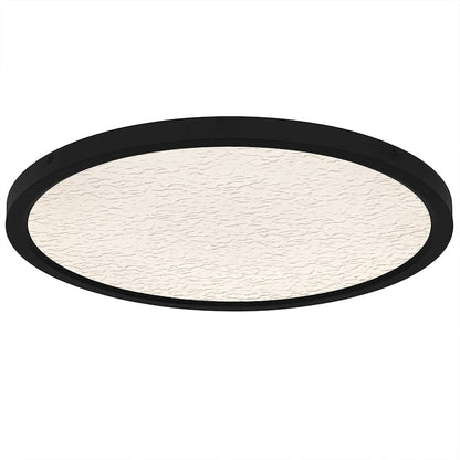 Outskirts LED 20" Flush Mount, Black/Clear Textured Acrylic