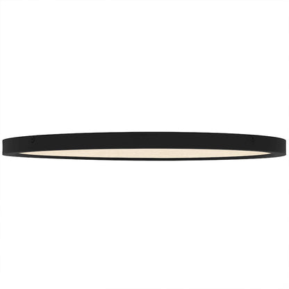 Outskirts LED 20" Flush Mount, Black/Clear Textured Acrylic