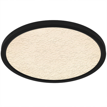Outskirts LED 20" Flush Mount, Black/Clear Textured Acrylic